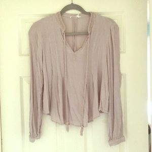 Pale pink Anthropologie top